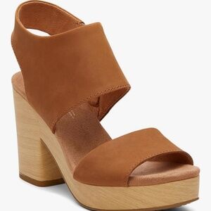 TOMS Majorca Platform Tan 9.5 B (M) - WORN ONCE!